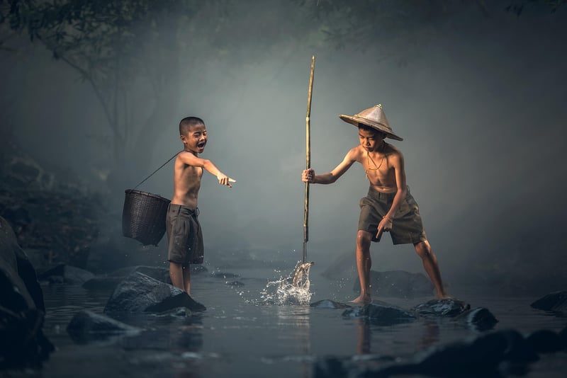 Children reaching for the stars